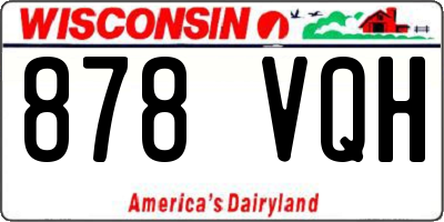 WI license plate 878VQH