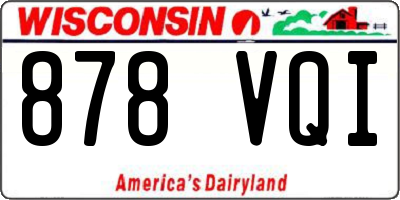 WI license plate 878VQI