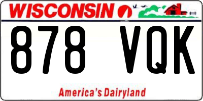 WI license plate 878VQK