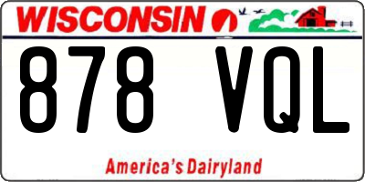 WI license plate 878VQL