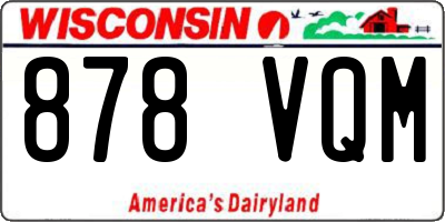 WI license plate 878VQM
