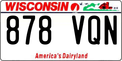WI license plate 878VQN