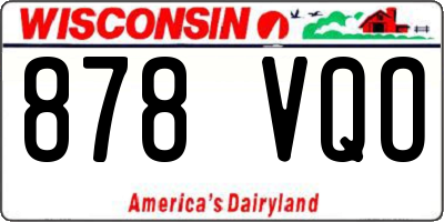 WI license plate 878VQO