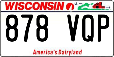 WI license plate 878VQP