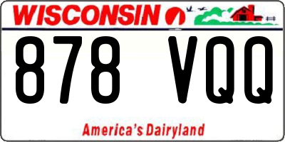 WI license plate 878VQQ
