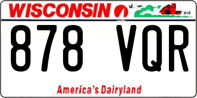 WI license plate 878VQR