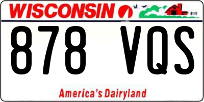 WI license plate 878VQS