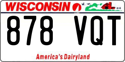WI license plate 878VQT