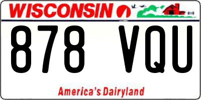 WI license plate 878VQU
