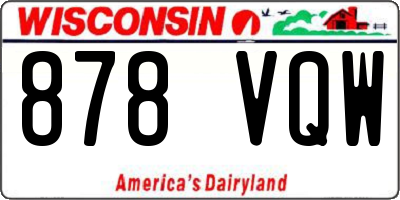 WI license plate 878VQW