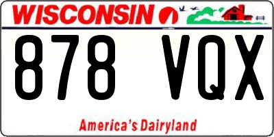 WI license plate 878VQX