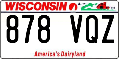 WI license plate 878VQZ