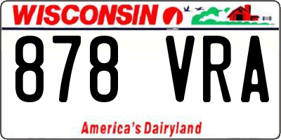 WI license plate 878VRA
