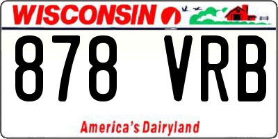 WI license plate 878VRB