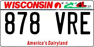 WI license plate 878VRE