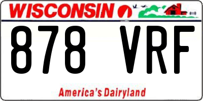 WI license plate 878VRF