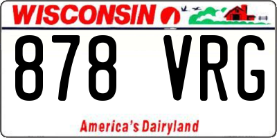 WI license plate 878VRG