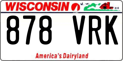 WI license plate 878VRK