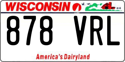 WI license plate 878VRL