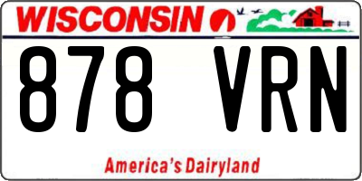 WI license plate 878VRN