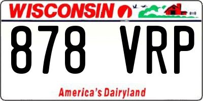 WI license plate 878VRP