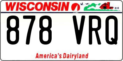 WI license plate 878VRQ