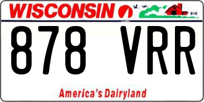 WI license plate 878VRR