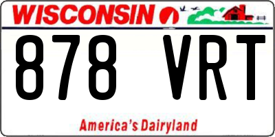 WI license plate 878VRT
