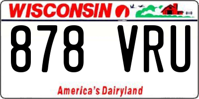 WI license plate 878VRU