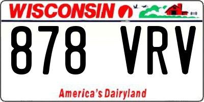 WI license plate 878VRV