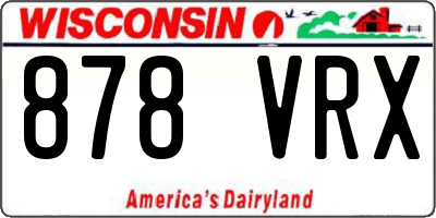 WI license plate 878VRX