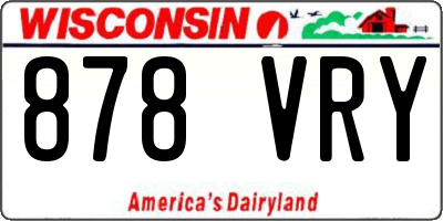 WI license plate 878VRY