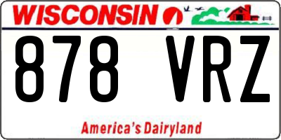 WI license plate 878VRZ