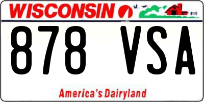 WI license plate 878VSA