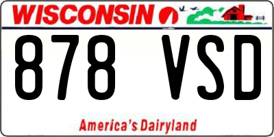 WI license plate 878VSD