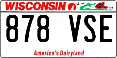 WI license plate 878VSE
