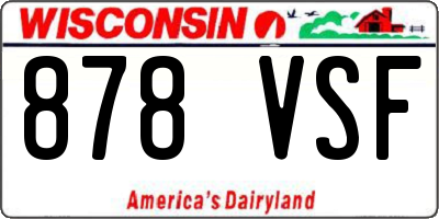 WI license plate 878VSF