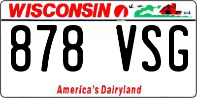 WI license plate 878VSG