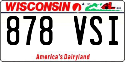 WI license plate 878VSI