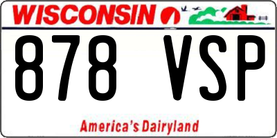 WI license plate 878VSP