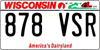 WI license plate 878VSR