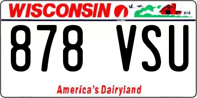 WI license plate 878VSU