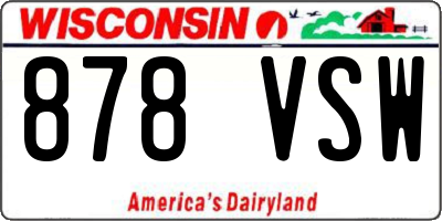 WI license plate 878VSW
