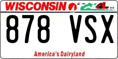 WI license plate 878VSX