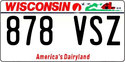 WI license plate 878VSZ