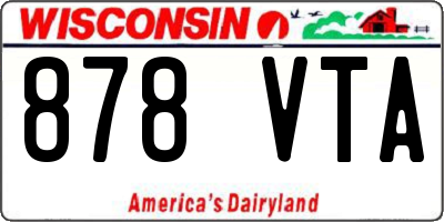 WI license plate 878VTA