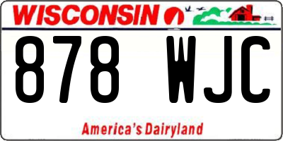 WI license plate 878WJC