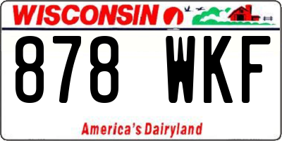 WI license plate 878WKF