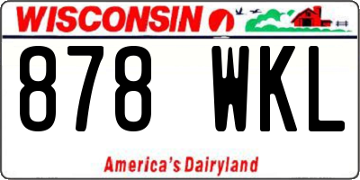 WI license plate 878WKL