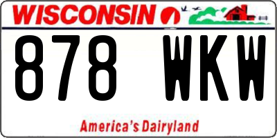 WI license plate 878WKW